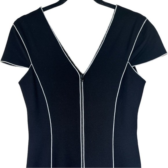 Isabel De Pedro Black White Stitch Dress NWT Size 6 - Picture 11 of 15